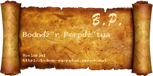 Bodnár Perpétua névjegykártya